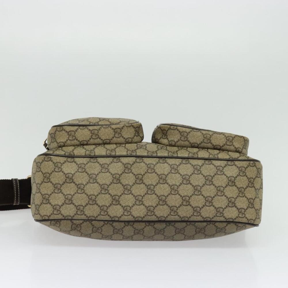 GUCCI GG Supreme Shoulder Bag Pvc Beige Gold - Picture 9 of 16